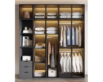 Mẫu tủ quần áo cánh kính giá rẻ QA173